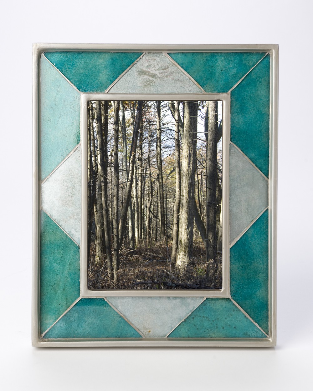 Reverse Painted Glass Picture Frame From Peru