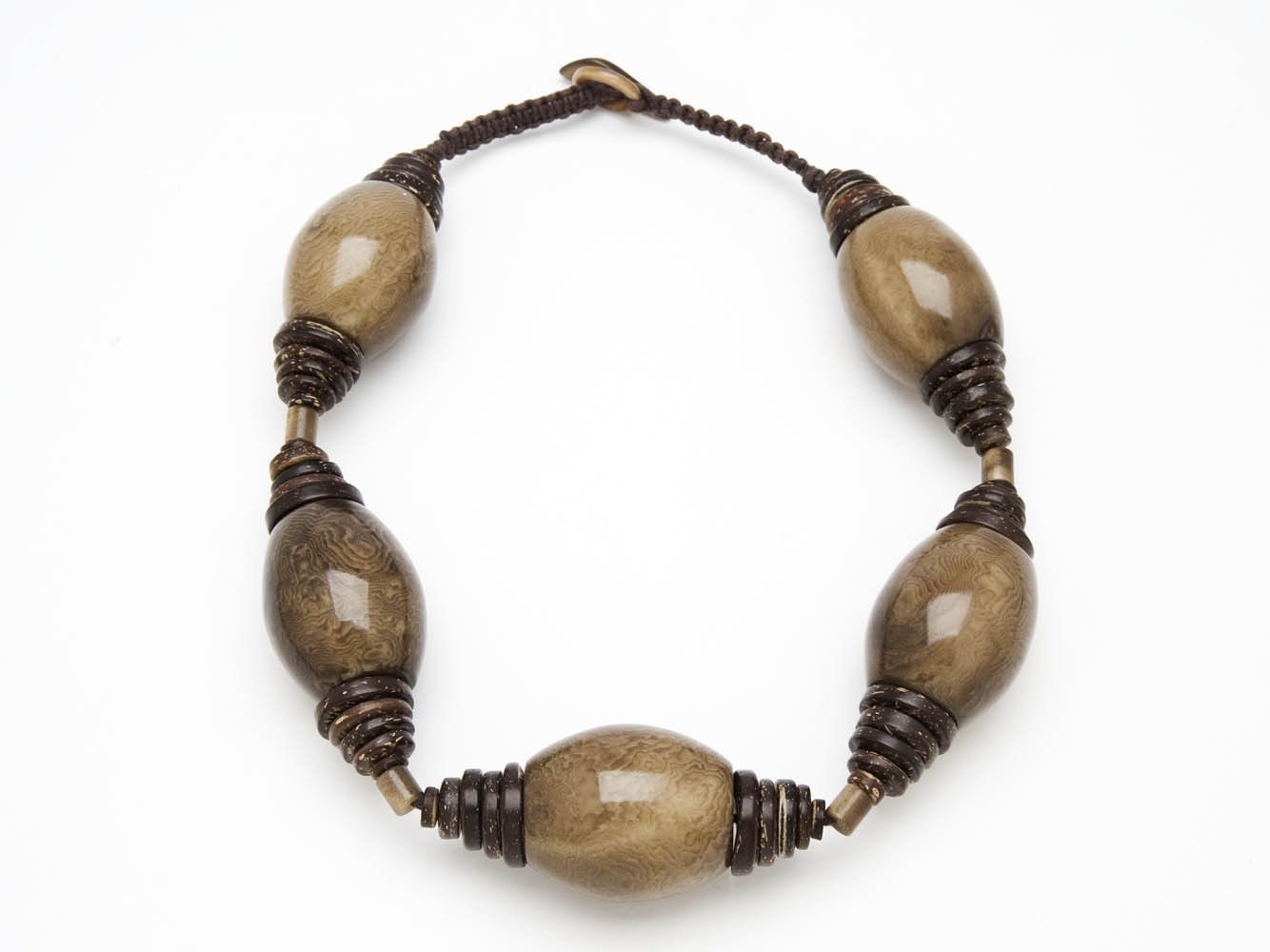 Tagua Oval Bead Necklace