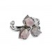 Alpaca Silver and Rose Quartz Bracelet from Brazil