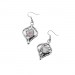Alpaca Silver and Rose Quartz Earrings From Brazil